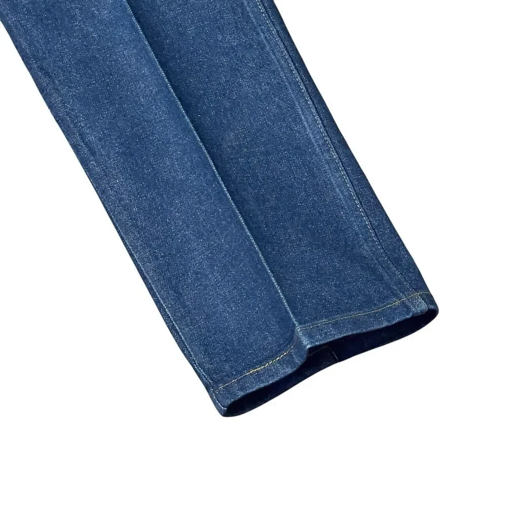 Wrangler Medium Dark Wash Rigid Cowboy Cut Straight Jeans Men's 13Mwz 34x30
